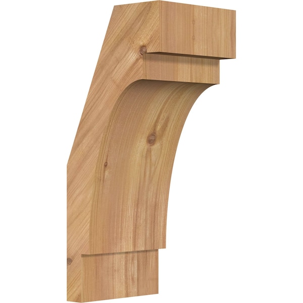 Ekena Millwork 5 1/2"W x 6"D x 14"H Merced Smooth Knee Brace, Western Red Cedar BRC06X06X14MRC00SWR - main